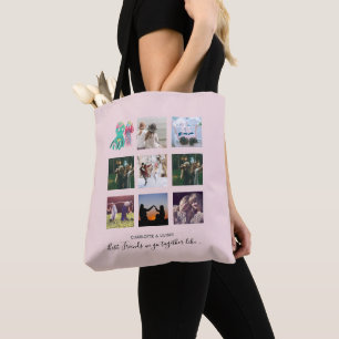 BFF Foto Collage Jellyfish Octopus Custom Gift Draagtas
