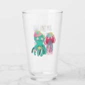 BFF Foto Collage Jellyfish Octopus Custom Gift Glas (Achterkant)