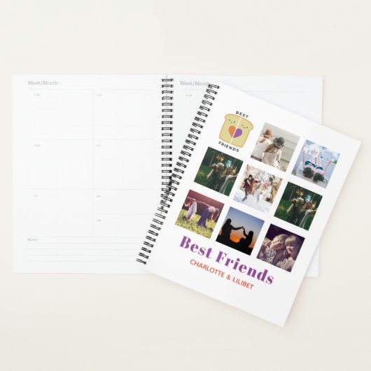 BFF Fotocollage Cadeau Pindakaas Jam Sandwich Planner (Display)