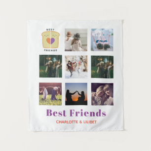 BFF Fotocollage Cadeau Pindakaas Jam Sandwich Wandkleed