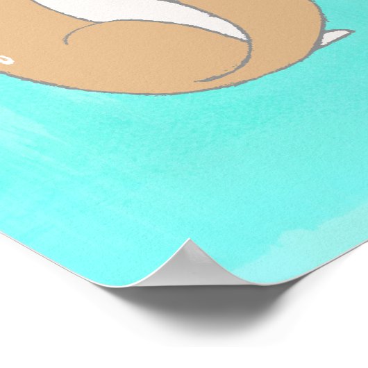 BFF Fox en Rabbit Cartoon Sketch Poster (Hoek)