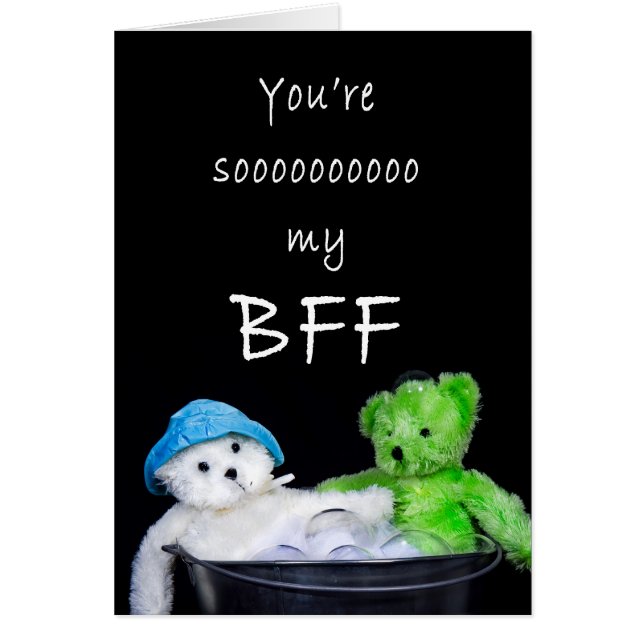 BFF - Fun card - Teddy Bears (Voorkant)