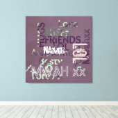 BFF geeft beste vrienden persoonlijke Canvas Afdruk (Insitu (Houten vloer))