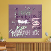 BFF geeft beste vrienden persoonlijke Canvas Afdruk (Insitu (Woonkamer))