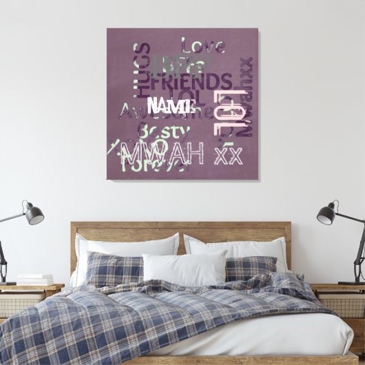 BFF geeft beste vrienden persoonlijke Canvas Afdruk (Insitu (Slaapkamer))