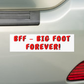 BFF grote voet voor altijd Bumpersticker (Op auto)