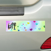 bff ~ harten bumpersticker (Op auto)