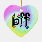 bff ~ harten keramisch ornament (Voorkant)