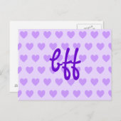 bff in Paars Briefkaart (Voorkant / Achterkant)