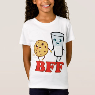 BFF, koekje en melk T-shirt
