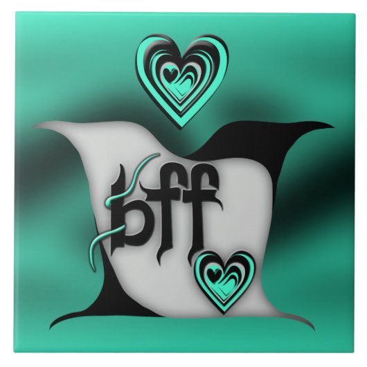 bff ~ lovevogels tegeltje (Voorkant)