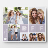 BFF Paarse hart Multi fotocollage Fotoplaat (Voorkant)