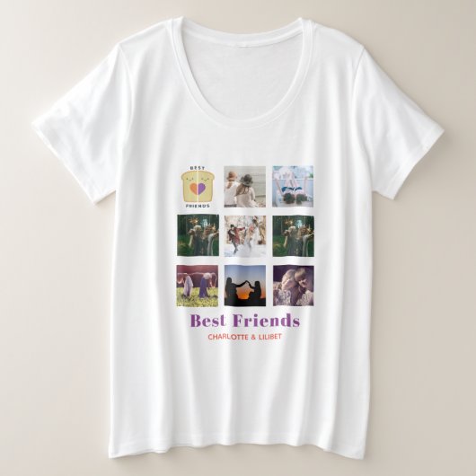 BFF Photo Collage Cadeau Peanutbeurre Jelly Sandwi (Design devant)