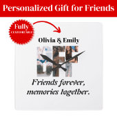BFF Photo Wall Clock – Personalized Gift Vierkante Klok