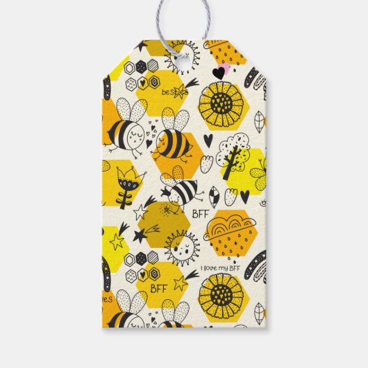 BFF Queen Bee Gifts for Besties Save the Bees Cadeaulabel (Voorkant)
