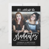 BFF Siblings Friends Graduation Party Invitation Kaart (Voorkant)
