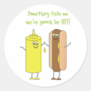 BFF-Sticker Ronde Sticker