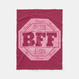 BFF-vriendschap - aangepaste namen - fleece deken