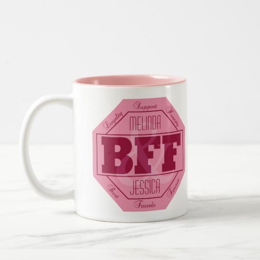 BFF-vriendschap - aangepaste namen - mokken (Links)