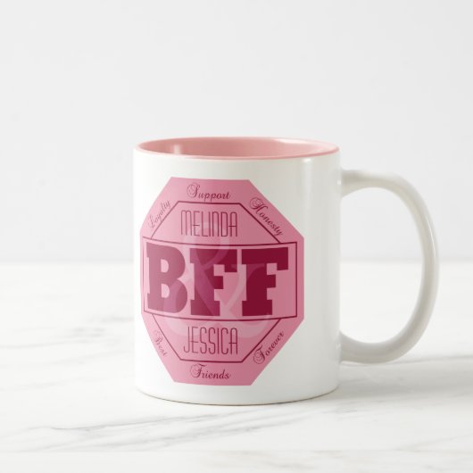 BFF-vriendschap - aangepaste namen - mokken (Rechts)