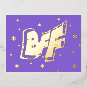 BFF-vriendschap Stars Gold Foil Briefkaart