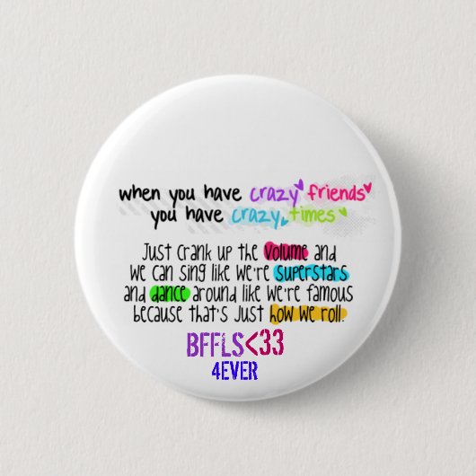 BFFL citeert 1 ~Button Ronde Button 5,7 Cm (Voorkant)