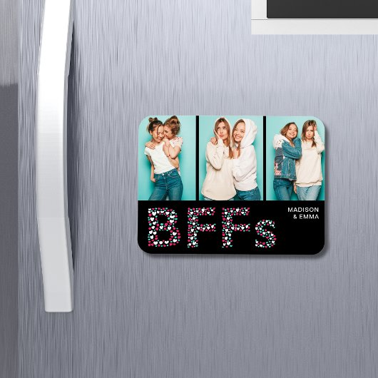 BFFs Best Friends Photo Personalized Name Girly Magneet