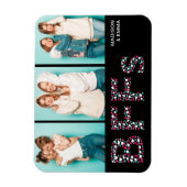 BFFs Best Friends Photo Personalized Name Girly Magneet (Verticaal)