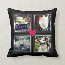 BFFs Cute Instagram Foto Collage met hart Kussen