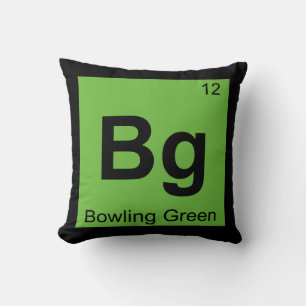Bg - Bowling Green Kentucky Chemisch symbool Kussen