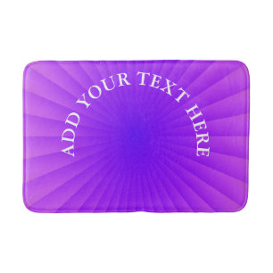 BG RAYS - blauwe roze + jouw tekst & ideeën Badmat