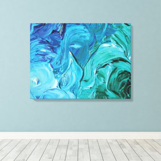 BG Schilderkunst Abstract Design Art Achtergrond Canvas Afdruk (Insitu (Houten vloer))