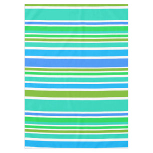 BG Stripes Patroon gekleurd II + uw achtergrond Tafelkleed