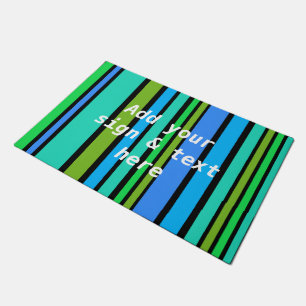 BG Stripes Patroon gekleurd II + uw rug & idee Deurmat