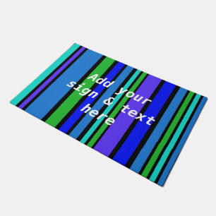 BG Stripes Patroon gekleurd IV + uw rug en idee Deurmat