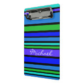 BG Stripes Patroon gekleurd IV + uw rug en idee Mini Klembord (Angled2)