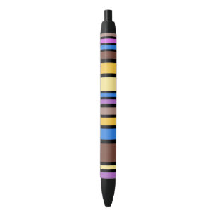 BG Stripes Patroon gekleurd VI + uw rug en idee Zwarte Inkt Pen