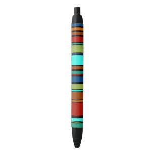 BG Stripes Patroon, gekleurd XII + uw rug & idee Zwarte Inkt Pen