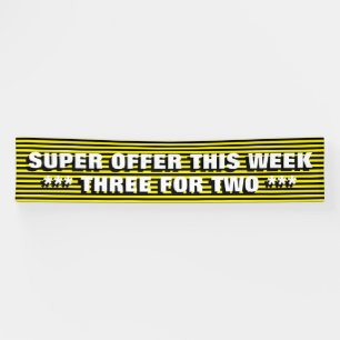 BG Stripes Patroon smalle zwart + uw rug en idee Spandoek