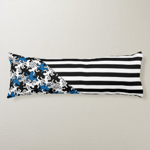 BG Stripes Pattern troep zwart + gekko mozaïek Lichaamskussen