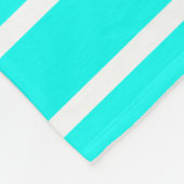 BG Stripes Pattern trok turquoise mandala + back. Fleece Deken (Hoek)