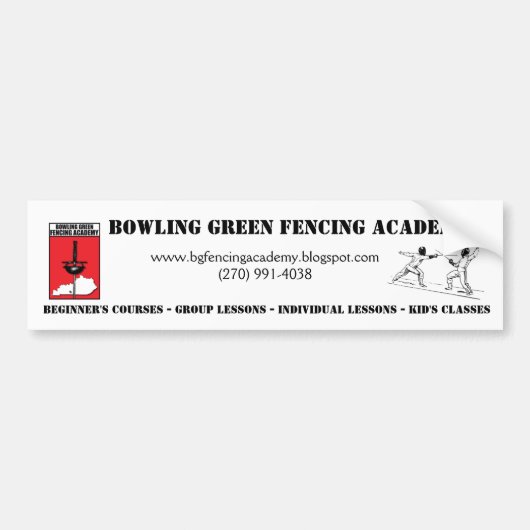 BGFA-ontwerp #9 Bumpersticker (Voorkant)