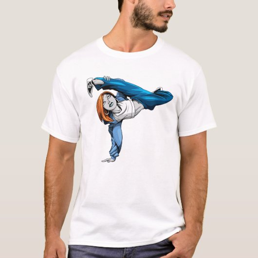 Bgirl pose 1 t-shirt (Voorkant)