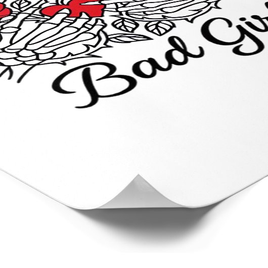 BGM Bad Girl II Classic - Skelet Hart Handen Poster (Hoek)