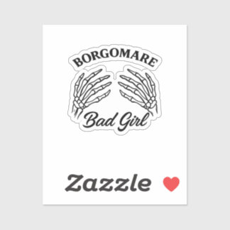 BGM Bad Girl - Skelet Hart Handen Sticker