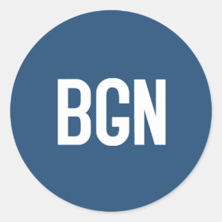 BGN-Sticker Ronde Sticker