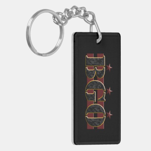 BGO/Blind Pig Acryl Sleutelhanger (zwart) (Voorkant Links)