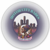 BGR Detroit Sticker | Motor City Babes Decal (Voorkant)