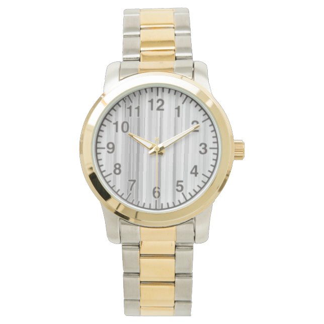 BGW Lines Two-Tone Watch, Gold/Silver Tone Horloge (Voorkant)