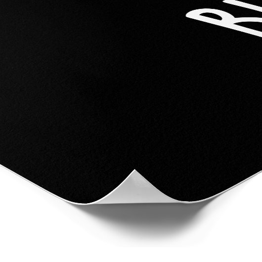 BH-BH Zwart Schaap Grappig Dier Pun Donker BG Poster (Hoek)